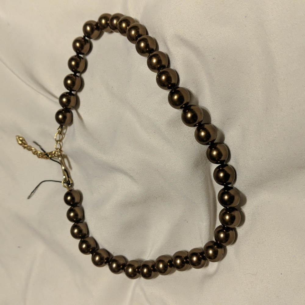 16" brass colored necklace